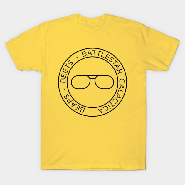 Bears Beets Battlestar Galactica T-Shirt by Oswaldland